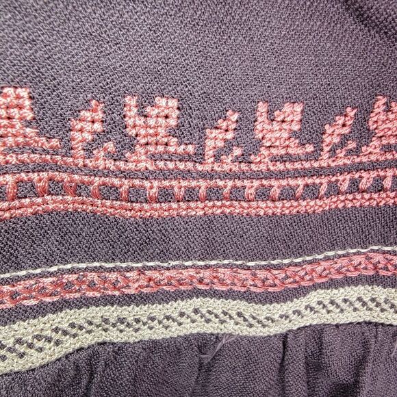 Lucky Brand Nwot Boho embroidered flutter sleeve top Medium - Picture 5 of 7